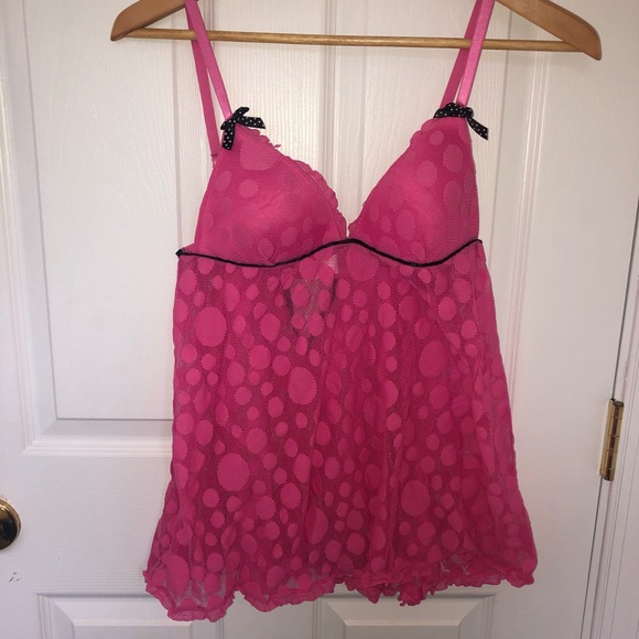 Pink Polka Dot Negligee and Panty Set NWOT - Picture 3 of 9